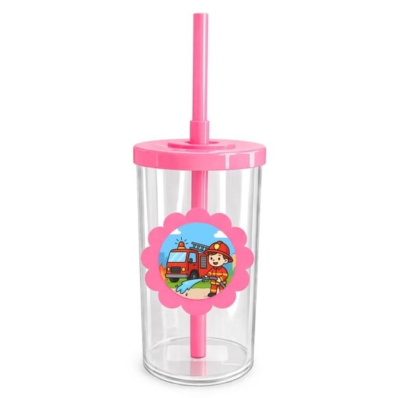 Copo Short Drink Flor Personalizado Festa Bombeiros