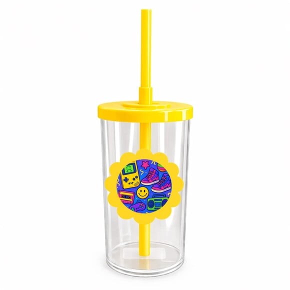 Copo Short Drink Flor Personalizado Festa Anos 90
