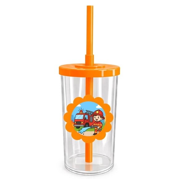 Copo Short Drink Flor Personalizado Festa Bombeiros