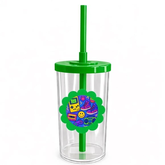 Copo Short Drink Flor Personalizado Festa Anos 90