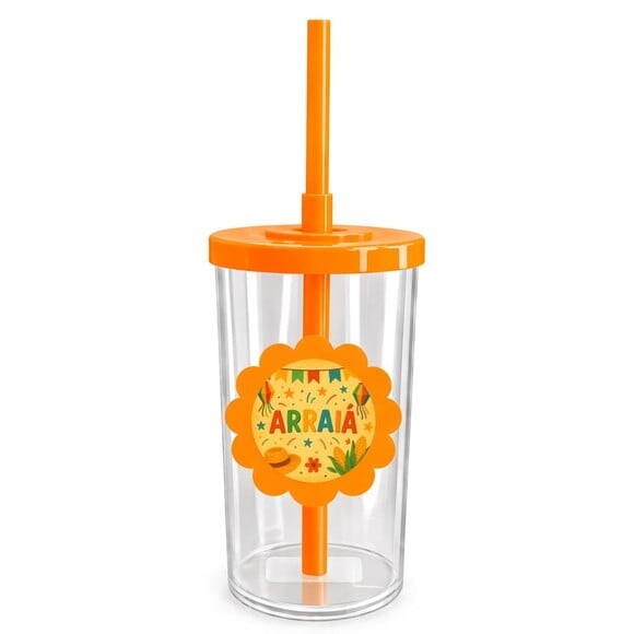 Copo Short Drink Flor Personalizado Festa Junina Arraiá