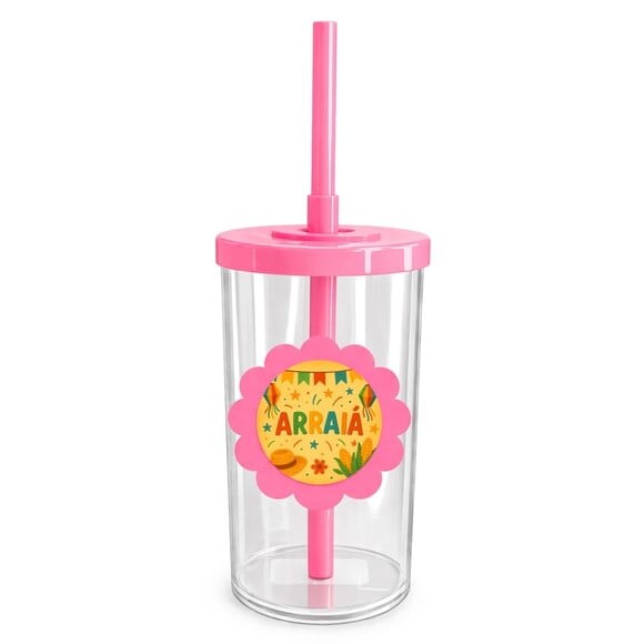 Copo Short Drink Flor Personalizado Festa Junina Arraiá