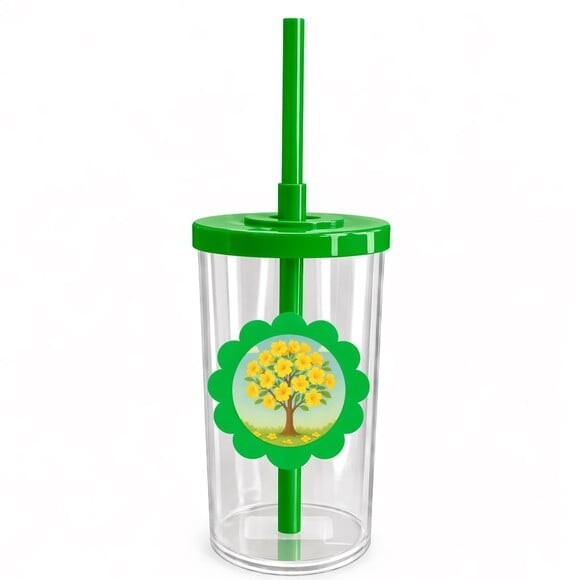 Copo Short Drink Flor Personalizado Flor de Ipê Amarela