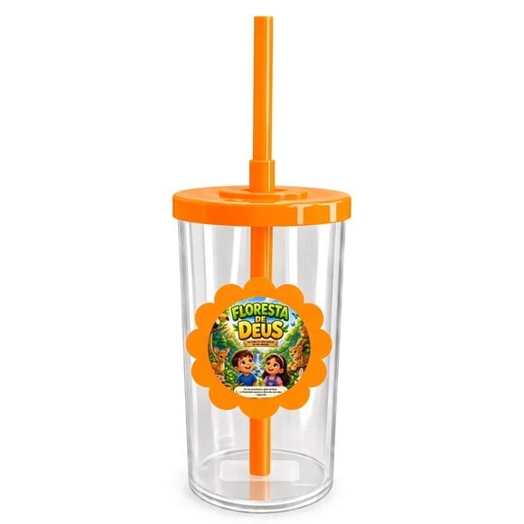Copo Short Drink Flor Personalizado Floresta de Deus