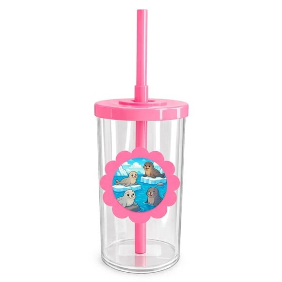 Copo Short Drink Flor Personalizado Focas