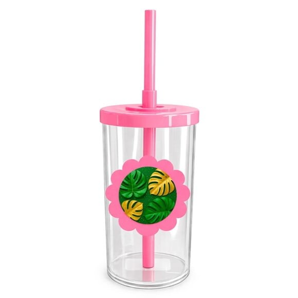 Copo Short Drink Flor Personalizado Folha Costela-de-adão