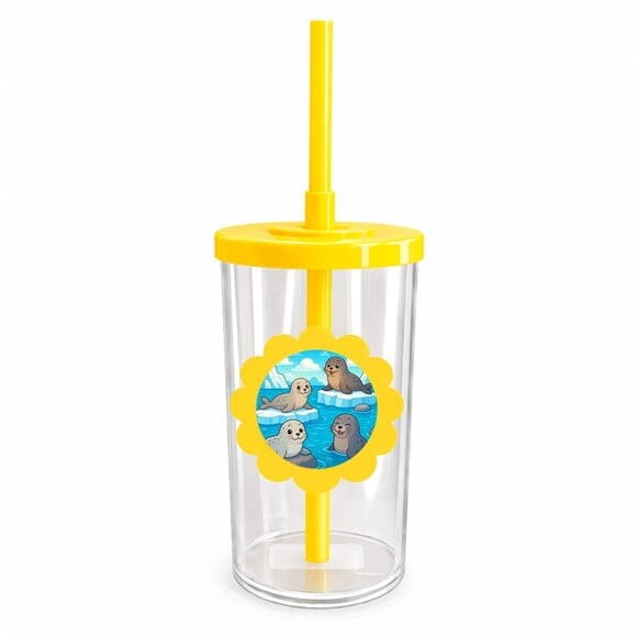 Copo Short Drink Flor Personalizado Focas
