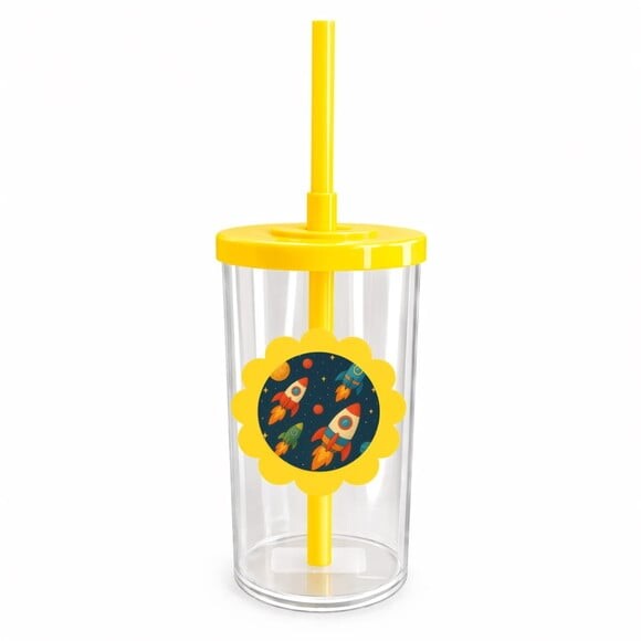 Copo Short Drink Flor Personalizado Foguetes
