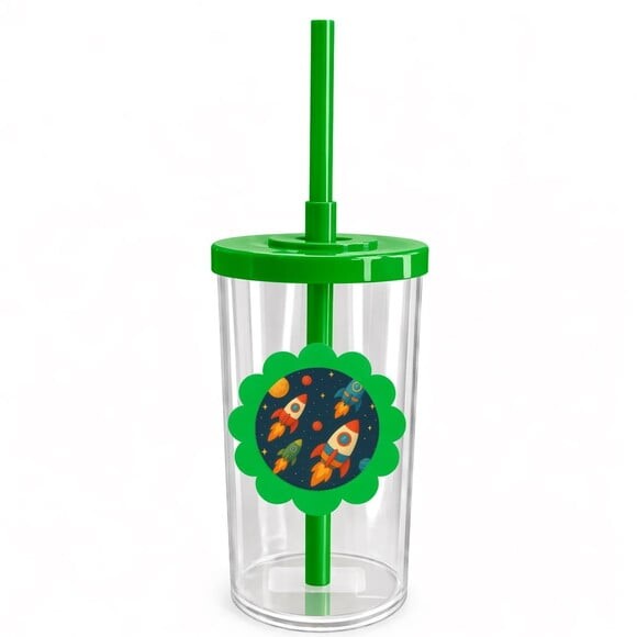 Copo Short Drink Flor Personalizado Foguetes