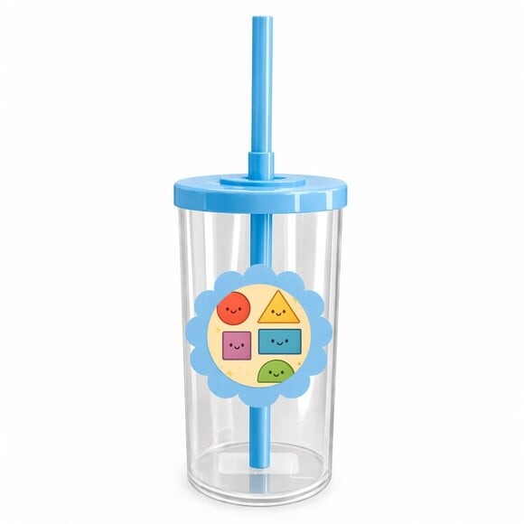 Copo Short Drink Flor Personalizado Formas Geométricas