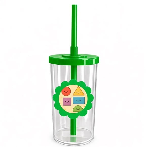 Copo Short Drink Flor Personalizado Formas Geométricas