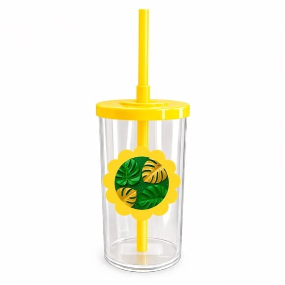 Copo Short Drink Flor Personalizado Folha Costela-de-adão