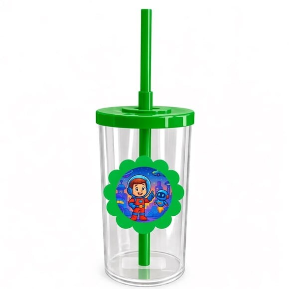 Copo Short Drink Flor Personalizado Futurismo Infantil