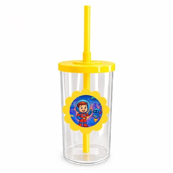 Copo Short Drink Flor Personalizado Futurismo Infantil
