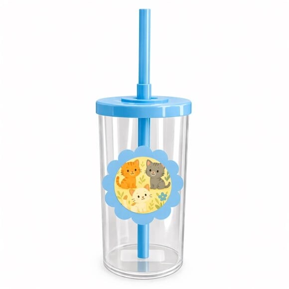 Copo Short Drink Flor Personalizado Gatinhos