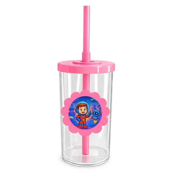 Copo Short Drink Flor Personalizado Futurismo Infantil