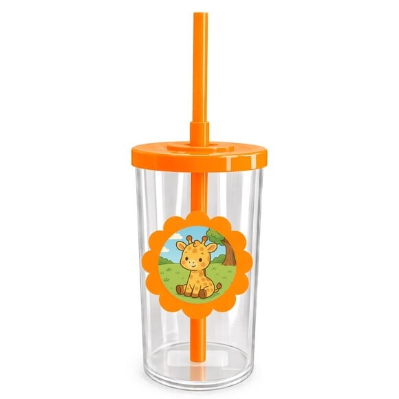 Copo Short Drink Flor Personalizado Girafinha Baby