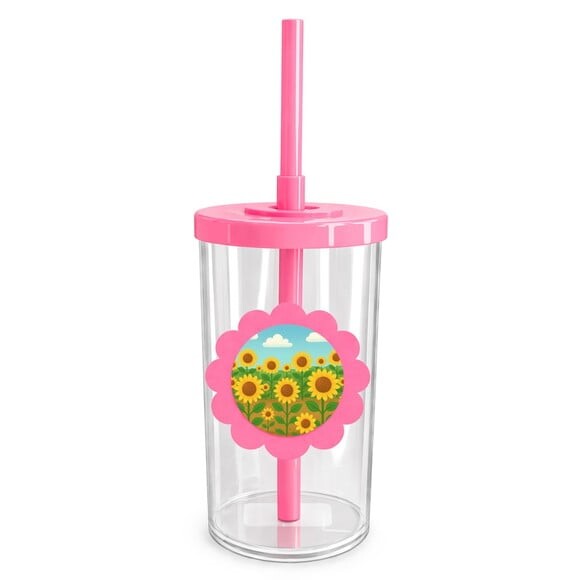 Copo Short Drink Flor Personalizado Girassóis