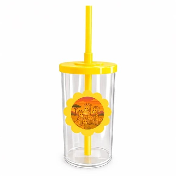 Copo Short Drink Flor Personalizado Girafinhas