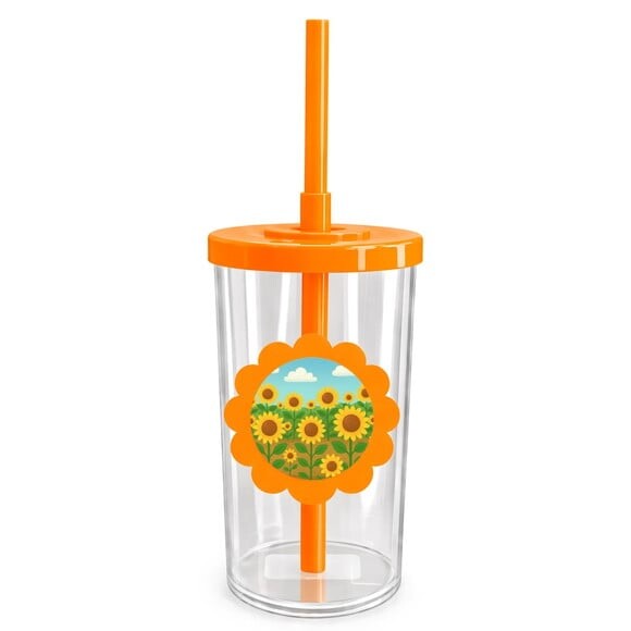 Copo Short Drink Flor Personalizado Girassóis