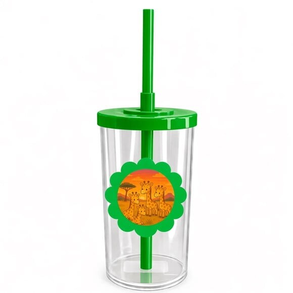 Copo Short Drink Flor Personalizado Girafinhas