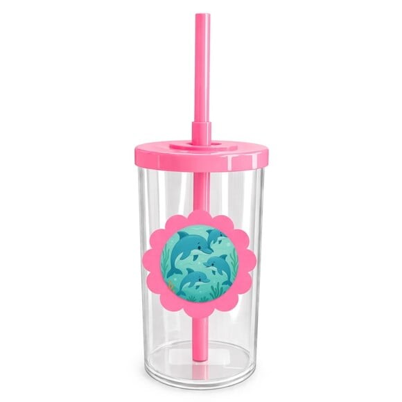 Copo Short Drink Flor Personalizado Golfinhos
