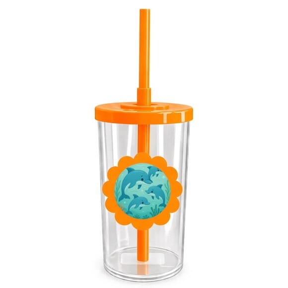 Copo Short Drink Flor Personalizado Golfinhos