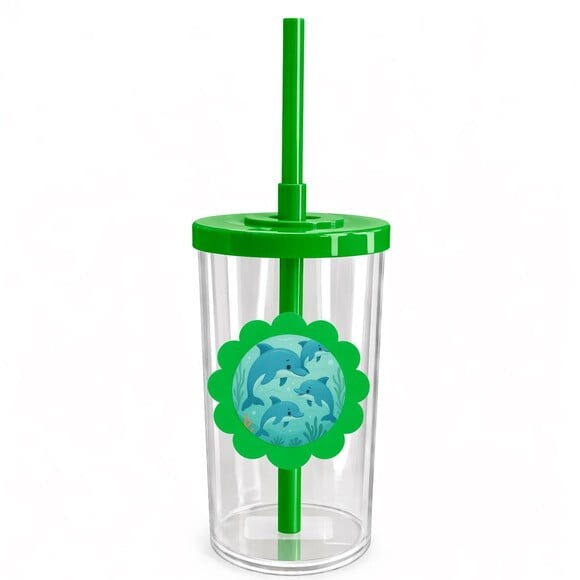 Copo Short Drink Flor Personalizado Golfinhos