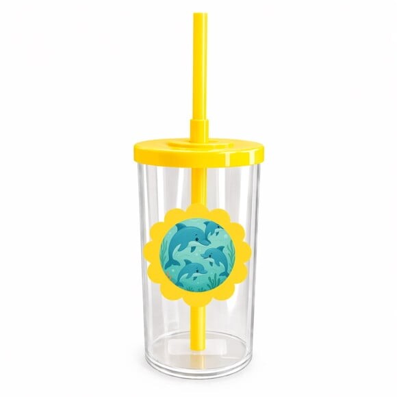 Copo Short Drink Flor Personalizado Golfinhos