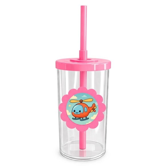 Copo Short Drink Flor Personalizado Helicóptero