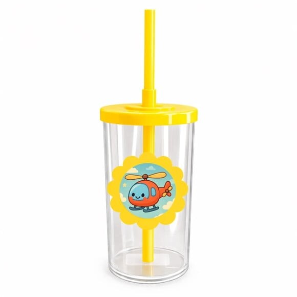 Copo Short Drink Flor Personalizado Helicóptero