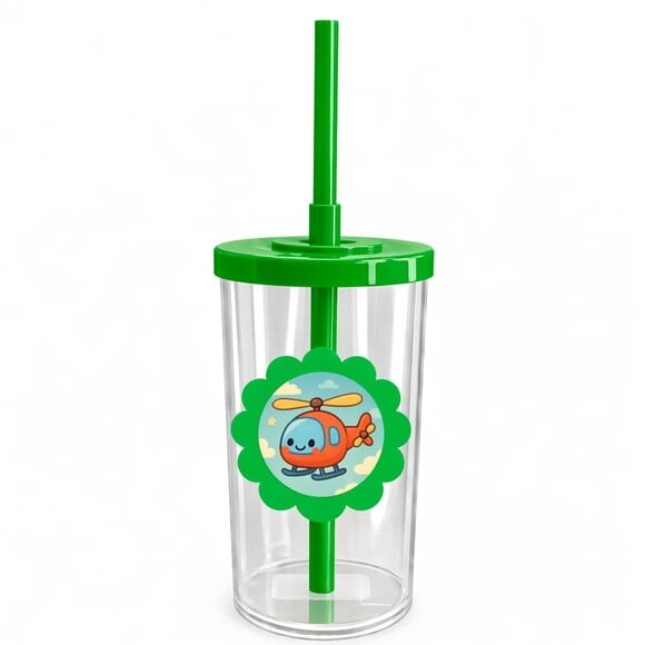 Copo Short Drink Flor Personalizado Helicóptero