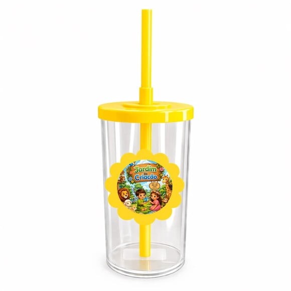 Copo Short Drink Flor Personalizado Jardim da Criação
