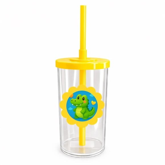 Copo Short Drink Flor Personalizado Jacaré Baby
