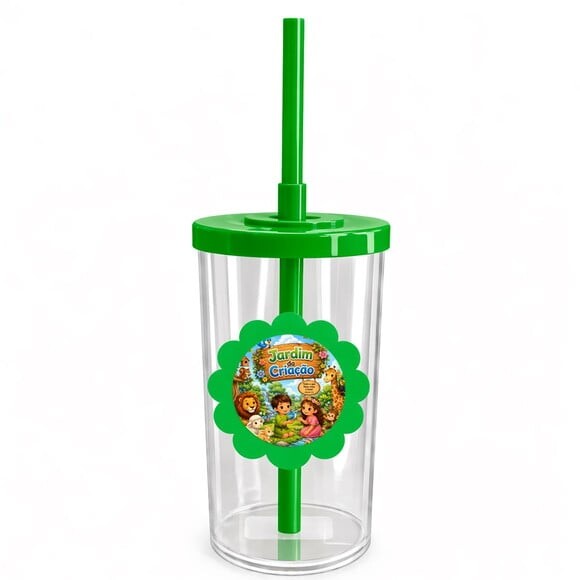 Copo Short Drink Flor Personalizado Jardim da Criação