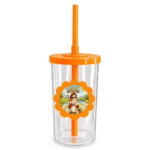 Copo Short Drink Flor Personalizado Jesus, o Bom Pastor