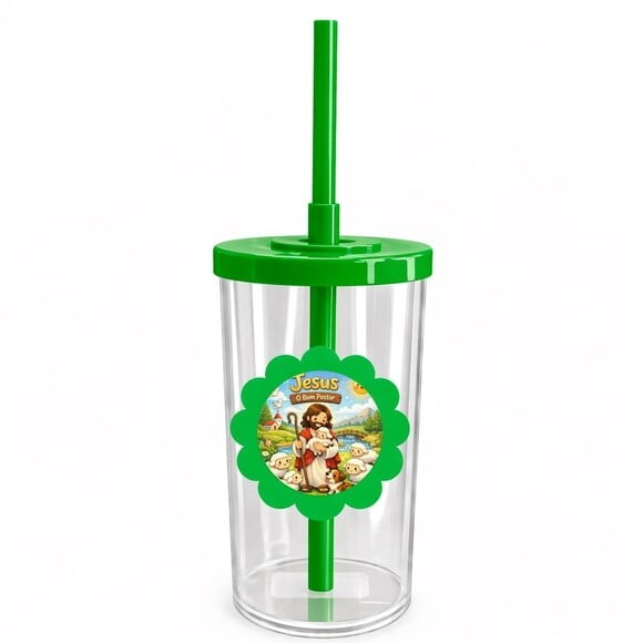 Copo Short Drink Flor Personalizado Jesus, o Bom Pastor