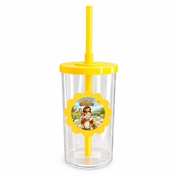 Copo Short Drink Flor Personalizado Jesus, o Bom Pastor