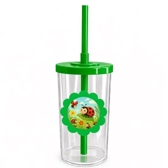 Copo Short Drink Flor Personalizado Joaninhas