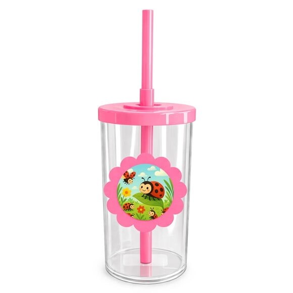 Copo Short Drink Flor Personalizado Joaninhas