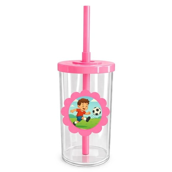 Copo Short Drink Flor Personalizado Jogador de Futebol