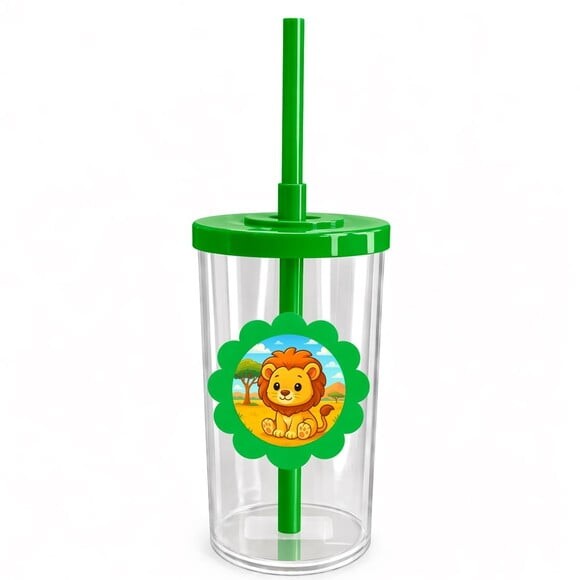 Copo Short Drink Flor Personalizado Leão Baby