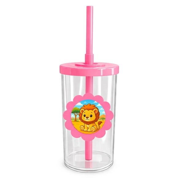 Copo Short Drink Flor Personalizado Leão Baby