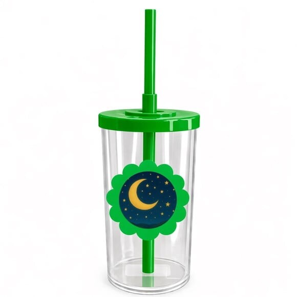 Copo Short Drink Flor Personalizado Lua e Estrelas