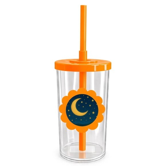 Copo Short Drink Flor Personalizado Lua e Estrelas