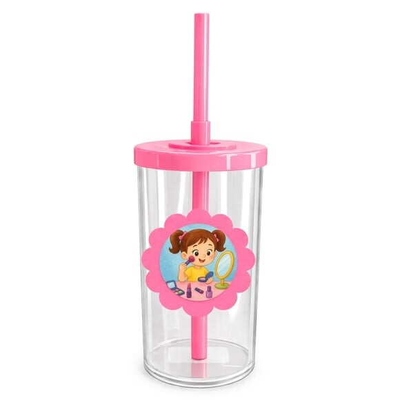 Copo Short Drink Flor Personalizado Maquiagem