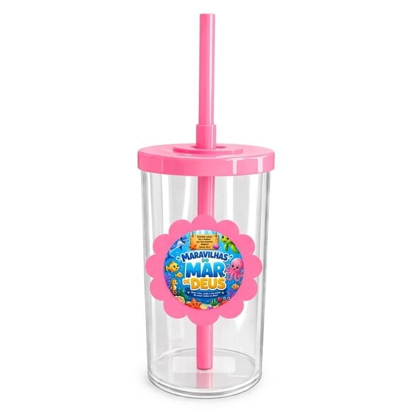 Copo Short Drink Flor Personalizado Maravilhas Mar de Deus