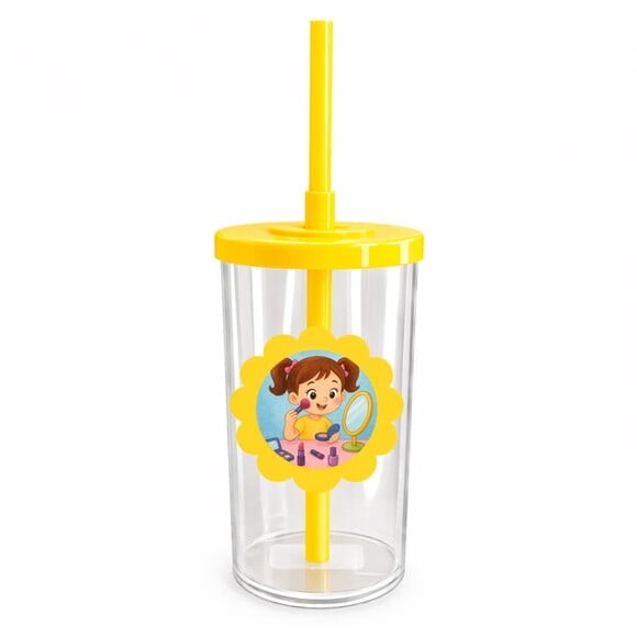 Copo Short Drink Flor Personalizado Maquiagem