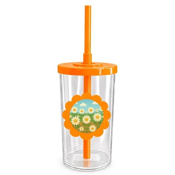 Copo Short Drink Flor Personalizado Margaridas