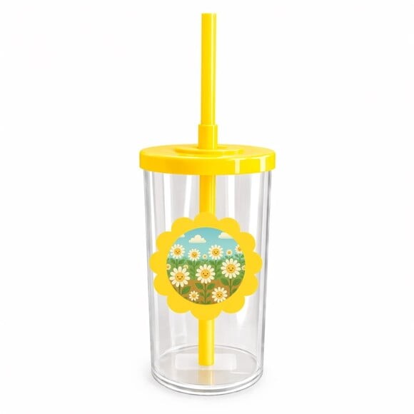 Copo Short Drink Flor Personalizado Margaridas